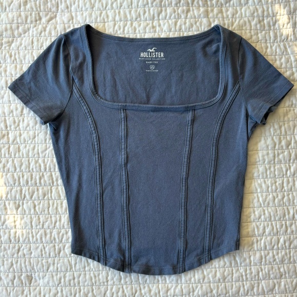 Hollister Tops - hollister navy corset baby tee
